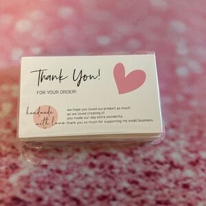 Thank You Cards - Handmade With Love - 50 Pieces